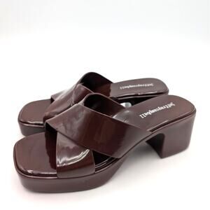 Jeffrey Campbell Bubblegum Platform Heel Sandal Women's Chocolate Size US7 EU38